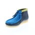 Фото #7 товара Clarks Wallabee Boot 26163073 Mens Blue Suede Lace Up Chukkas Boots