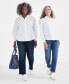 ფოტო #2 პროდუქტის Women's Cotton Button Up Shirt, Created for Macy's