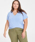 ფოტო #1 პროდუქტის Plus Size Modal V-Neck T-Shirt, Created for Macy's