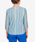 ფოტო #2 პროდუქტის Women's Tradewinds Texture Biadere Shirttail with Necklace Hem Top