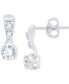 ფოტო #1 პროდუქტის Lab-Created Diamond Drop Earrings (1/4 ct. t.w.) in Sterling Silver