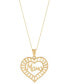 ფოტო #1 პროდუქტის Mama Open Heart Pendant Necklace in 10k Gold, 16" + 2" extender