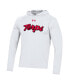 Men's White Maryland Terrapins School Logo Raglan Long Sleeve Hoodie Performance T-shirt