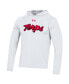 ფოტო #3 პროდუქტის Men's White Maryland Terrapins School Logo Raglan Long Sleeve Hoodie Performance T-shirt