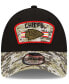 Фото #4 товара Men's Black-Camouflage Kansas City Chiefs 2021 Salute To Service Trucker 9FORTY Snapback Adjustable Hat