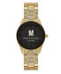 ფოტო #4 პროდუქტის Women's Cristal Spectra 18k Gold-plated Stainless Steel Diamond Watch, 28mm