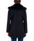 ფოტო #2 პროდუქტის Women's Faux-Fur-Collar Coat