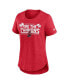 ფოტო #3 პროდუქტის Women's Heather Red Tampa Bay Buccaneers Local Fashion Tri-Blend T-shirt