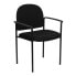 Фото #4 товара Comfort Black Fabric Stackable Steel Side Reception Chair With Arms