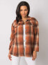 Фото #2 товара Женская теплая рубашка оверсайз с накладными карманами в клетку Factory Price