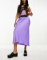 Фото #1 товара Nobody's Child Mila satin midi skirt in purple