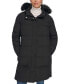 Фото #1 товара Women's Faux-Fur-Trim Hooded Puffer Coat, Created for Macy's
