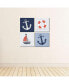 Фото #3 товара Ahoy - Nautical - Home Decor - 11 x 11 inches Kids Wall Art - Set of 4 Prints