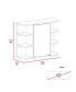 Фото #7 товара Milan Medicine Cabinet, Six External Shelves Mirror, Three Internal Shelves - Light Gray