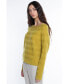 ფოტო #3 პროდუქტის Women's 100% Pure Cashmere Horizontal Rib Boatneck Raglan Sweater