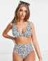 Фото #4 товара Peek & Beau Fuller Bust Exclusive mix and match underwire bikini top in white polka dot