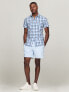 Фото #2 товара Slim Fit Plaid Short-Sleeve Poplin Shirt