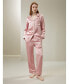 Фото #5 товара Women's 22MM Gold Piping Silk Pajamas Set