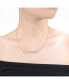 14k Gold Plated with Cubic Zirconia Infinity Symbol Ribbon Pendant Necklace in Sterling Silver