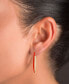 ფოტო #4 პროდუქტის Cubic Zirconia & Enamel In & Out Oval Hoop Earrings