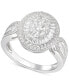 ფოტო #1 პროდუქტის Diamond Oval Cluster Statement Ring (1 ct. t.w.) in 14k White Gold