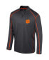 Фото #2 товара Men's Black Clemson Tigers Cameron Quarter-Zip Windshirt