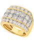 Men's Diamond Four Row Cluster Ring (7 ct. t.w.) in 10k Gold