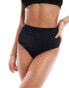 ASOS DESIGN Maya mix and match deep band high waist bikini bottom in black