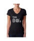 Women's Word Art V-Neck T-Shirt - 90S