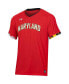 Men's Red Maryland Terrapins Softball V-Neck Jersey