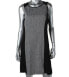 Фото #1 товара Kensie New Women's Faux Leather Panel Dress Black Gray S