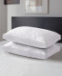 Diamond Quilted Down and Feather with Gusseted Edge 2-Pack Pillows, Standard/Queen