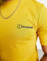 Berghaus French Pyrenees t-shirt with mountain back print in mustard