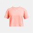 UNDER ARMOUR Crop Sportstyle Logo short sleeve T-shirt Aero Orange / White, M - фото #1