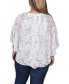 Фото #2 товара Plus Size Chiffon Poncho Top with Ring