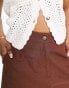 Фото #4 товара Influence linen look shorts in chocolate