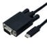 ROLINE 11.04.5820 - 1 m - USB Type-C - VGA (D-Sub) - Male - Male - 1920 x 1080 pixels