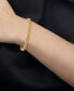 Double Row Twisted Heart Link Bracelet in 14k Gold