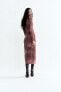 Фото #4 товара Платье из полупрозрачной ткани с драпировкой ZARA