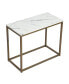 Фото #3 товара Rectangular Wood Side Table with Marble Top