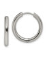ფოტო #1 პროდუქტის Stainless Steel Polished Hinged Hoop Earrings