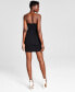 Juniors' Bow-Front Strapless Mini Dress