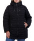 ფოტო #6 პროდუქტის Plus Size Faux-Fur-Trim Hooded Packable Puffer Coat