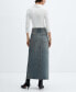 ფოტო #2 პროდუქტის Women's Long Denim Skirt