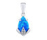 Silver Clarissa Pendant with Blue Opal and Brilliance Zirconia JJJ1267PB
