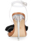 Women's Yahira Lucite Heel Bow Dress Sandals