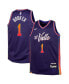 ფოტო #1 პროდუქტის Big Boys Devin Booker Purple Phoenix Suns 2023/24 Swingman Replica Jersey - City Edition