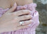 Фото #5 товара Серебряное кольцо с белым жемчугом и прозрачным кристаллом JL0432