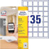 Фото #4 товара Avery Zweckform Avery L7120-25 - White - Square - Permanent - 35 x 35 mm - A4 - Paper