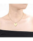 Фото #2 товара 14k Gold Plated with Cubic Zirconia Heart Pendant Necklace